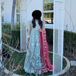 Gorgeous organza and tulle Pakistani designer dress